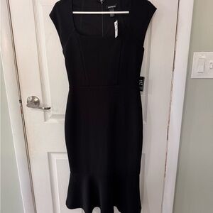 Express Black Midi Dress
